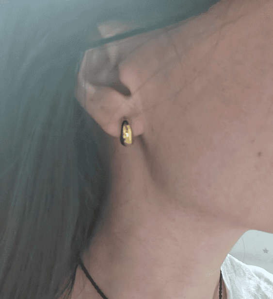 ★★K24純金★★（両耳）ゴールドK24フープピアス 24金 中空 軽量 地金 大ぶり ボリューム感inframe限定！ | 4枚目